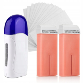 Xanitalia Doll Zestaw do depilacji ciała - podgrzewacz + 2x wosk w rolce Melissa 100ml + paski