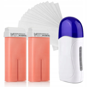 Xanitalia Doll Zestaw do depilacji ciała - podgrzewacz + 2x wosk w rolce Melissa 100ml + paski