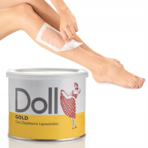 Xanitalia Doll Zestaw do depilacji ciała - podgrzewacz + wosk w puszce Gold 400ml + paski + szpatułki