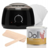Xanitalia Doll Zestaw do depilacji ciała - podgrzewacz + wosk w puszce Litzea 400ml + paski + szpatułki - 2