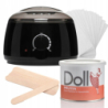 Xanitalia Doll Zestaw do depilacji ciała - podgrzewacz + wosk w puszce Melissa 400ml + paski + szpatułki - 1