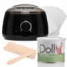 Xanitalia Doll Zestaw do depilacji ciała - podgrzewacz + wosk w puszce Tea Tree 400ml + paski + szpatułki - 2