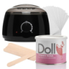 Xanitalia Doll Zestaw do depilacji ciała - podgrzewacz + wosk w puszce Titanio Rosa 400ml + paski + szpatułki - 1