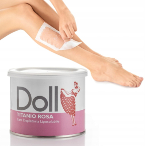 Xanitalia Doll Zestaw do depilacji ciała - podgrzewacz + wosk w puszce Titanio Rosa 400ml + paski + szpatułki