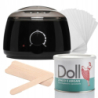 Xanitalia Doll Zestaw do depilacji ciała - podgrzewacz + wosk w puszce Zinco E Argan 400ml + paski + szpatułki - 2