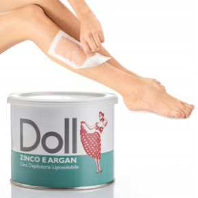 Xanitalia Doll Zestaw do depilacji ciała - podgrzewacz + wosk w puszce Zinco E Argan 400ml + paski + szpatułki