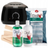 Xanitalia Doll Zestaw do depilacji bezpaskowej - podgrzewacz + wosk twardy Azulene 1 kg + preparaty + szpatułki - 1