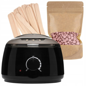 Xanitalia Doll Zestaw do depilacji bezpaskowej - podgrzewacz + wosk twardy Mauve Jasmine 250g + szpatułki