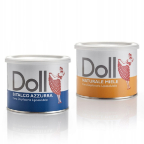 Xanitalia Doll Zestaw do depilacji ciała - podgrzewacz + 2x wosk w puszce 400ml Naturale Miele i Bitalco Azzurra + preparaty + paski + szpatułki