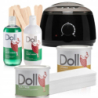 Xanitalia Doll Zestaw do depilacji ciała - podgrzewacz + 2x wosk w puszce 400ml Tea Tree i Litzea + preparaty + paski + szpatułki - 1