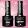 2x Claresa lakier hybrydowy TOP DIAMOND NO WIPE 5g + ULTRA BASE 5g - 2