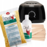 Xanitalia Doll Zestaw do depilacji ciała - podgrzewacz + wosk w dropsach 1kg Honey + preparat po depilacji + szpatułki - 3