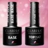 2x Claresa lakier hybrydowy TOP MAT NO WIPE 5g + BASE 5g - 2