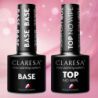 2x Claresa lakier hybrydowy TOP NO WIPE 5g + BASE 5g - 2
