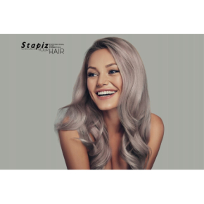 Stapiz Zestaw Sleek Line Blond z jedwabiem do włosów blond, siwych i rozjaśnianych - szampon 300ml + maska 250ml