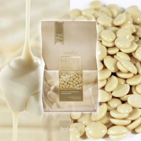 ItalWax White Chocolate Film Wax 100g (opakowanie eko) - wosk twardy w granulkach do depilacji bezpaskowej