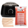 Xanitalia Doll Zestaw do depilacji ciała - podgrzewacz + wosk twardy Orange 800g + preparaty + szpatułki - 2