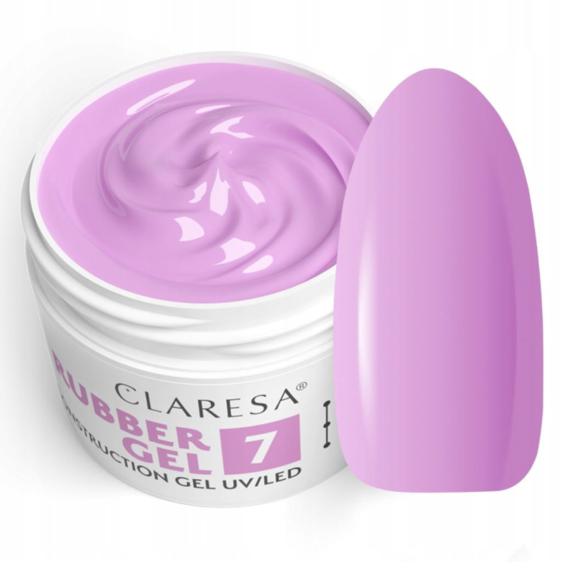 Claresa Rubber Gel 7 12g budujący żel do przedłużania paznokci delikatny fiolet Claresa Rubber Gel 7 12g budujący żel do przedłużania paznokci delikatny fiolet