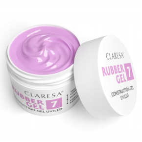 Claresa Rubber Gel 7 45g budujący żel do przedłużania paznokci delikatny fiolet