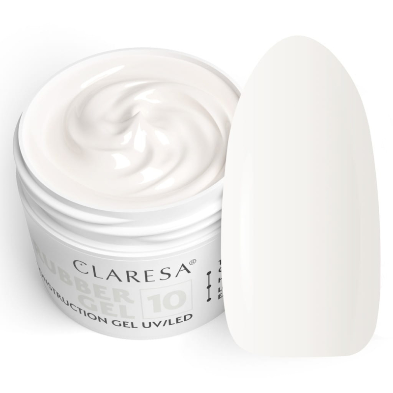 Claresa Rubber Gel 10 12g budujący żel do przedłużania paznokci mleczny Claresa Rubber Gel 10 12g budujący żel do przedłużania paznokci mleczny