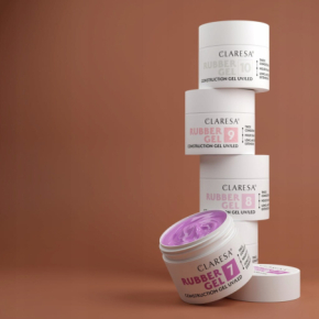 Claresa Rubber Gel 10 12g budujący żel do przedłużania paznokci mleczny