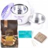 Zestaw do depilacji bezpaskowej wosk 1kg dropsy ItalWax natural Podgrzewacz Prowax talk szpatułki - 1