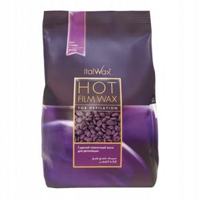 Zestaw do depilacji bezpaskowej wosk 1kg dropsy ItalWax plum Podgrzewacz Prowax talk szpatułki