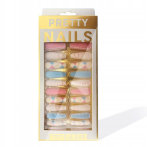 Gotowe tipsy samoprzylepne do przedłużania paznokci Press On Nails Ballerina 03 24 sztuki