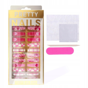 Gotowe tipsy samoprzylepne do przedłużania paznokci Press On Nails Ballerina 06 24 sztuki