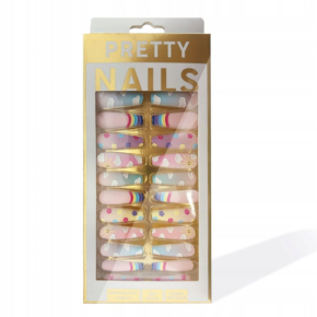 Gotowe tipsy samoprzylepne do przedłużania paznokci Press On Nails Ballerina 08 24 sztuki