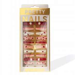 Gotowe tipsy samoprzylepne do przedłużania paznokci Press On Nails Ballerina 13 24 sztuki