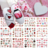 Naklejki wodne na paznokcie 12 sztuk nr BN3001-3012 love serca róże - 2