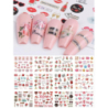 Naklejki wodne na paznokcie 12 sztuk nr BN3001-3012 love serca róże - 3