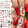 Naklejki wodne na paznokcie 12 sztuk nr BN3001-3012 love serca róże - 13