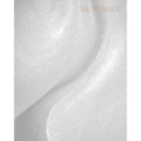 Saute Nails One Touch Glitter Milky White 30g brokatowy mleczny żel do przedłużania paznokci