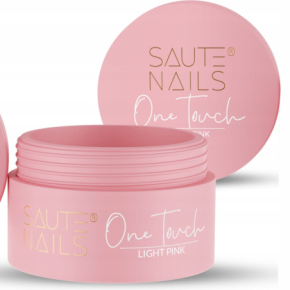 Saute Nails One Touch Light Pink 30g pastelowy delikatny róż żel do przedłużania paznokci