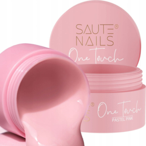 Saute Nails One Touch Pastel Pink 50g pastelowy róż żel do przedłużania paznokci