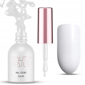 Saute Nails S100 Julia white biały 8ml kolorowy lakier hybrydowy do paznokci vegan friendly