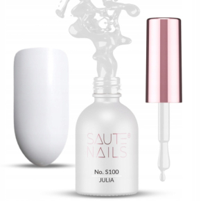 Saute Nails S100 Julia white biały 8ml kolorowy lakier hybrydowy do paznokci vegan friendly