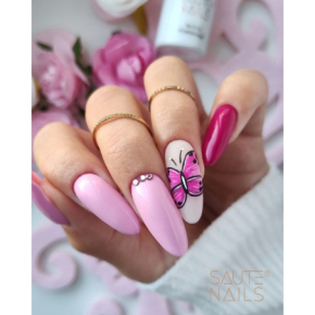 Saute Nails S100 Julia white biały 8ml kolorowy lakier hybrydowy do paznokci vegan friendly