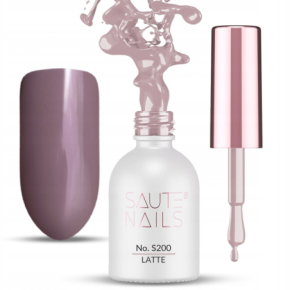 Saute Nails S200 Latte 8ml kolekcja Milkshake kolorowy lakier hybrydowy do paznokci vegan friendly
