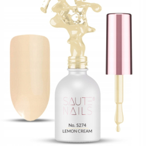 Saute Nails S274 Lemon Cream 8ml kolekcja Make it BLOOM! Kolorowy lakier hybrydowy do paznokci vegan friendly