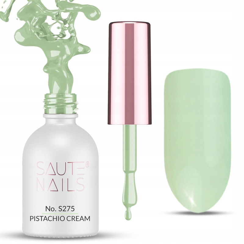 Saute Nails S275 Pistachio Cream 8ml kolorowy lakier hybrydowy do paznokci vegan friendly Saute Nails S275 Pistachio Cream 8ml kolorowy lakier hybrydowy do paznokci vegan friendly
