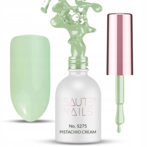Saute Nails S275 Pistachio Cream 8ml kolekcja Make it BLOOM! Kolorowy lakier hybrydowy do paznokci vegan friendly