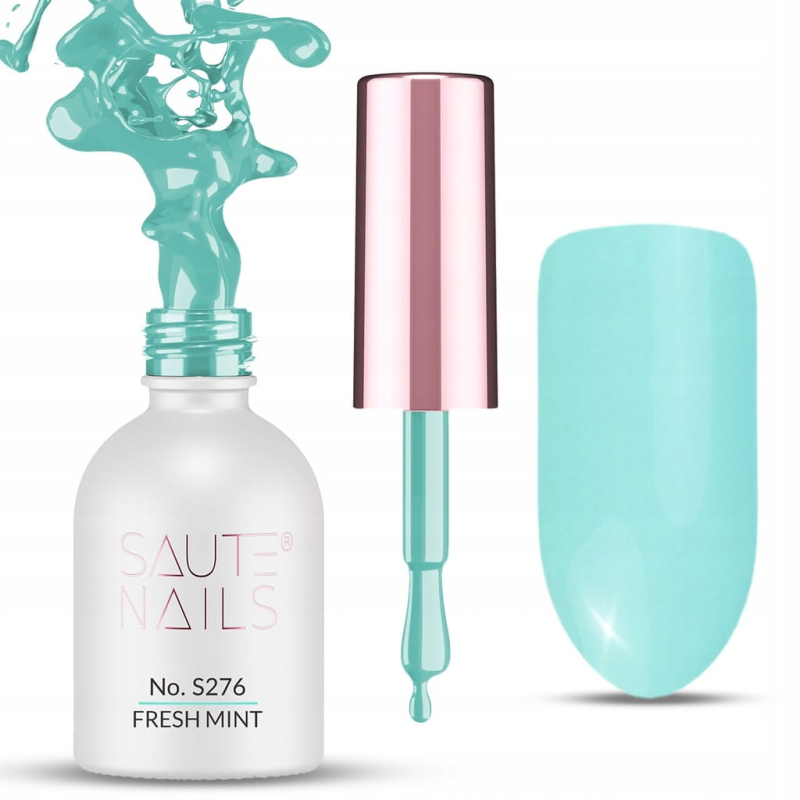 Saute Nails S276 Fresh Mint 8ml kolorowy lakier hybrydowy do paznokci vegan friendly Saute Nails S276 Fresh Mint 8ml kolorowy lakier hybrydowy do paznokci vegan friendly