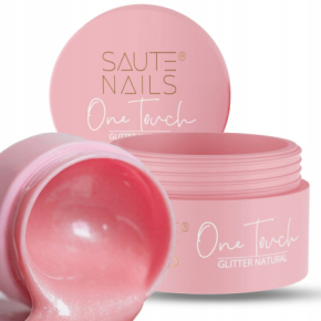 Saute Nails One Touch Builder Gel Glitter Natural 30g żel do przedłużania paznokci