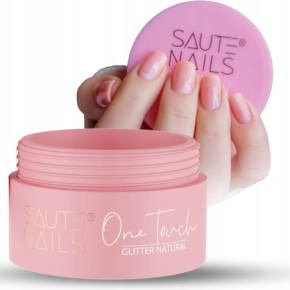 Saute Nails One Touch Builder Gel Glitter Natural 30g żel do przedłużania paznokci