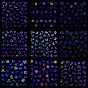 Naklejki na paznokcie samoprzylepne 24 sztuki nr S1-S24 świecące w ciemności