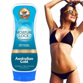 Australian Gold Moisture Lock 237ml balsam po opalaniu do ciała przedłuża trwałość opalenizny