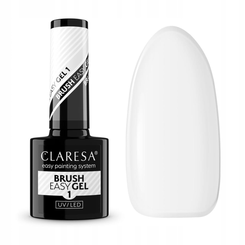 Claresa Brush Easy Gel 1 Żel do paznokci z pedzelkiem przezroczysty 5g Claresa Brush Easy Gel 1 Żel do paznokci z pedzelkiem przezroczysty 5g